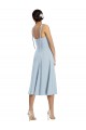 Sleeveless Sweetheart Stretch Crepe Light Sky Blue Midi Length Evening Gown / Prom Dress / Bridesmaid Dress Cardiff