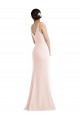 Sleeveless V-Neck Stretch Crepe Pink Long Formal Evening Gown / Prom Dress / Bridesmaid Dress Cardiff