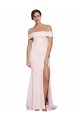 Sleeveless Square Neck Stretch Crepe Pink Sweep Train Formal Evening Gown / Prom Dress / Bridesmaid Dress Cardiff