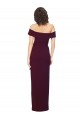 Sleeveless Square Neck Stretch Crepe Burgundy Gold Long Formal Evening Gown / Prom Dress / Bridesmaid Dress Cardiff
