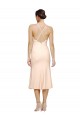Sleeveless V-Neck Stretch Crepe Nude Midi Length Evening Gown / Prom Dress / Bridesmaid Dress Cardiff