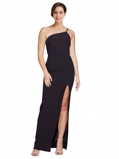 Sleeveless Strapless Stretch Crepe Black Long Formal Evening Gown / Prom Dress / Bridesmaid Dress Cardiff