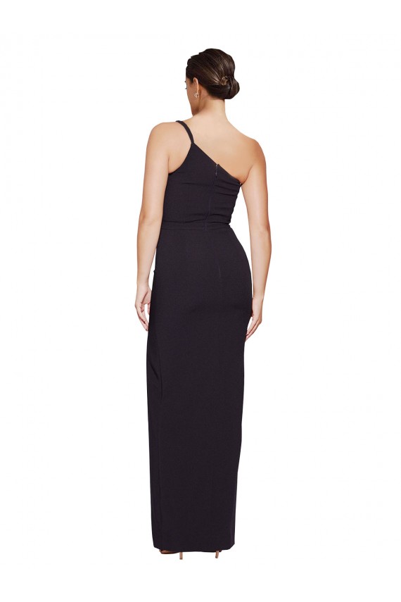 Sleeveless Strapless Stretch Crepe Black Long Formal Evening Gown / Prom Dress / Bridesmaid Dress Cardiff
