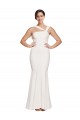 Sleeveless Square Neck Stretch Crepe Ivory Long Formal Evening Gown / Prom Dress / Bridesmaid Dress Cardiff
