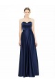 Sleeveless Sweetheart Stretch Satin Dark Navy Long Black Tie Evening Gown / Bridesmaid Dress Cardiff