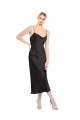 Sleeveless Cowl Neck Stretch Satin Black Midi Length Formal Evening Gown / Prom Dress / Bridesmaid Dress Cardiff