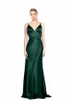 Sleeveless High Neck Stretch Satin Hunter Long Formal Evening Gown / Prom Dress / Bridesmaid Dress Cardiff