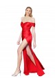 Sleeveless High Neck Stretch Satin Red Long Formal Evening Gown / Prom Dress / Bridesmaid Dress Cardiff