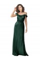 Sleeveless Spaghetti Straps Stretch Satin Hunter Long Formal Evening Gown / Prom Dress / Bridesmaid Dress Cardiff