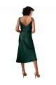 Sleeveless Cowl Neck Stretch Satin Hunter Midi Length Black Tie Evening Gown / Prom Dress / Bridesmaid Dress Cardiff