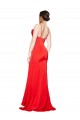 Sleeveless Strapless Stretch Satin Red Long Formal Evening Gown / Prom Dress / Bridesmaid Dress Cardiff