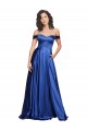 Sleeveless Sweetheart Stretch Satin Royal Blue Sweep Train Formal Evening Gown / Prom Dress / Bridesmaid Dress Cardiff