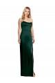 Sleeveless Strapless Stretch Satin Hunter Long Formal Evening Gown / Prom Dress / Bridesmaid Dress Cardiff
