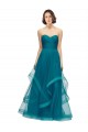 Sleeveless Strapless Tulle Turquoise Long Bridesmaid Dress Cardiff