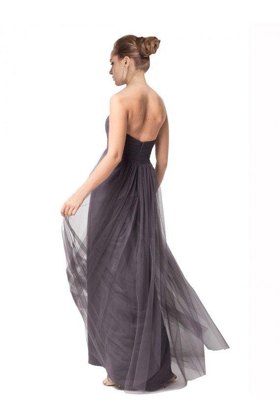 Cap Sleeves Sweetheart Tulle Vintage Rose Long Bridesmaid Dress Cardiff