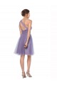 Sleeveless One Shoulder Tulle Watermelon Long Bridesmaid Dress Cardiff