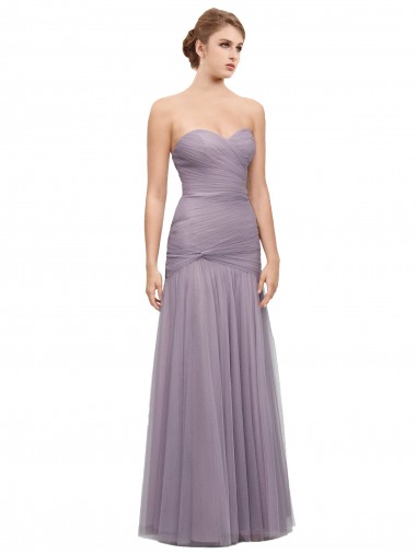 Sleeveless Sweetheart Tulle Heather Long Bridesmaid Dress Cardiff