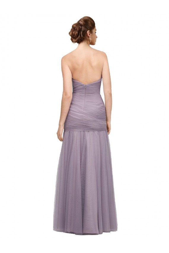 Sleeveless Sweetheart Tulle Heather Long Bridesmaid Dress Cardiff