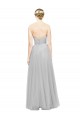 Sleeveless Sweetheart Tulle Silver Long Bridesmaid Dress Cardiff