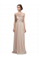 Sleeveless Halter Neck Tulle Nude Long Bridesmaid Dress Cardiff