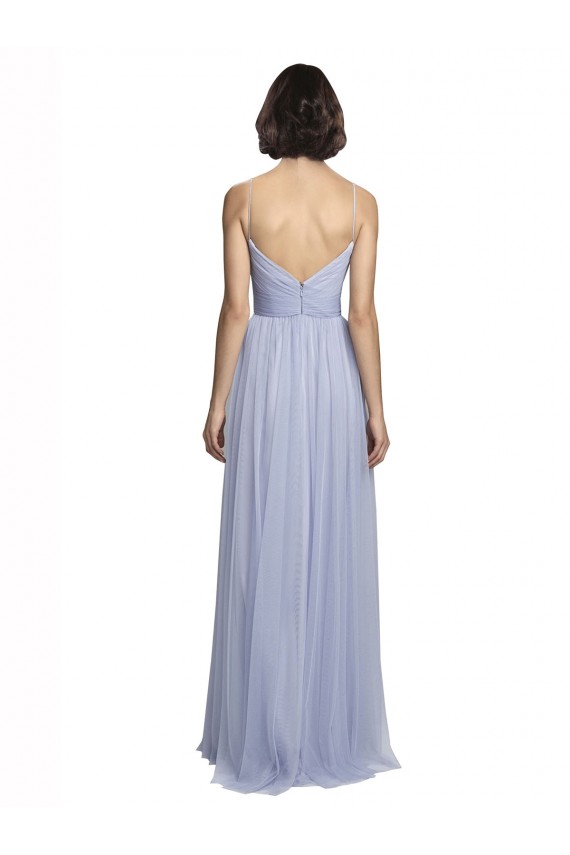 Sleeveless Sweetheart Tulle Lilac Long Bridesmaid Dress Cardiff