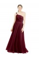 Sleeveless One Shoulder Tulle Burgundy Long Semi Formal Evening Dress / Bridesmaid Dress Cardiff