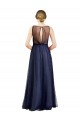 Sleeveless Boat Neck Tulle Burgundy Long Semi Formal Evening Dress / Bridesmaid Dress Cardiff