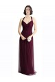 Sleeveless V-Neck Tulle Red Long Bridesmaid Dress / Evening Dress Cardiff