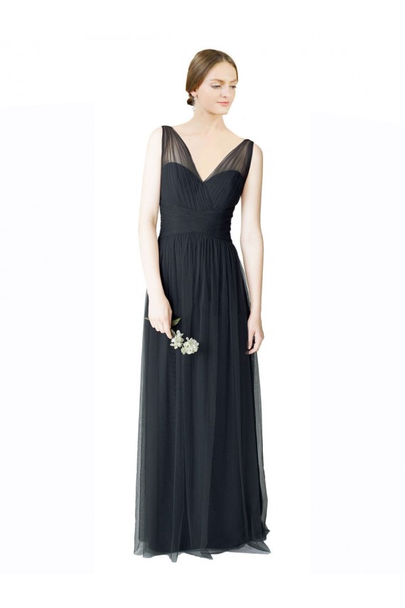 Sleeveless Sweetheart Tulle Pewter Long Formal Dress / Bridesmaid Dress Cardiff