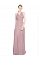 Sleeveless V-Neck Tulle Long Bridesmaid Gown Cardiff