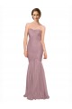 Sleeveless Strapless Tulle Mermaid Long Bridesmaid Dress Cardiff