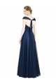 Sleeveless Sweetheart Tulle Dark Navy Long Bridesmaid Dress Cardiff