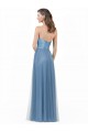 Sleeveless Strapless Satin & Tulle Long Bridesmaid Dress Cardiff
