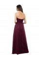 Sleeveless Strapless Tulle Burgundy Long Bridesmaid Dress Cardiff