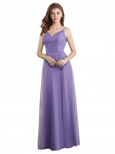Sleeveless Sweetheart Tulle Long Formal Dress / Bridesmaid Dress Cardiff