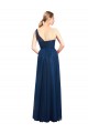 Sleeveless One Shoulder Tulle Black Long Bridesmaid Dress / Evening Dress Cardiff
