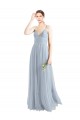 Sleeveless V-Neck Tulle Light Sky Blue Long Evening Dress / Bridesmaid Dress Cardiff
