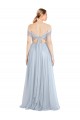 Sleeveless Strapless Tulle Light Sky Blue Long Evening Dress / Bridesmaid Dress Cardiff