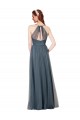 Sleeveless Sweetheart Tulle Burgundy Long Bridesmaid Dress Cardiff