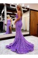 Sleeveless Sweetheart Velvet Sequin Lavender Court Train Homecoming Dress Cardiff