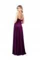 Sleeveless V-Neck Stretch Velvet Grape Long Formal Evening Gown / Prom Dress / Bridesmaid Dress Cardiff