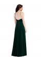 Sleeveless High Neck Stretch Velvet Dark Green Long Semi Formal Evening Dress / Prom Dress / Bridesmaid Dress Cardiff