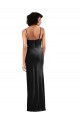 Sleeveless Cowl Neck Stretch Velvet Black Long Black Tie Evening Gown / Prom Dress / Bridesmaid Dress Cardiff