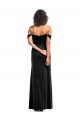 Sleeveless Strapless Stretch Velvet Black Long Formal Evening Gown / Prom Dress / Bridesmaid Dress Cardiff