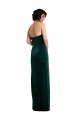Sleeveless Strapless Stretch Velvet Dark Green Long Black Tie Evening Gown / Prom Dress / Bridesmaid Dress Cardiff